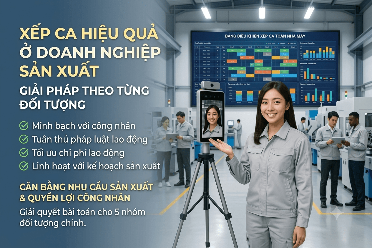 Bảng điều khiển xếp ca hiệu quả ở doanh nghiệp sản xuất