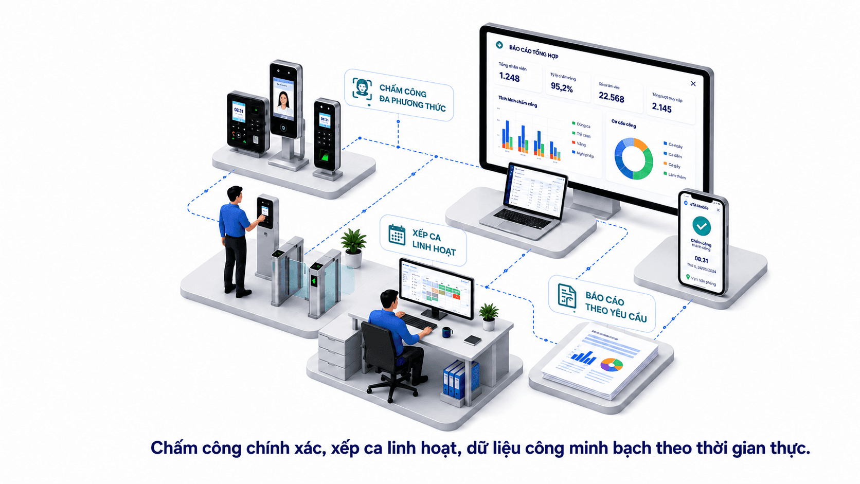 Quản lý ca làm việc và điều phối nhân sự workforce management với ezHR